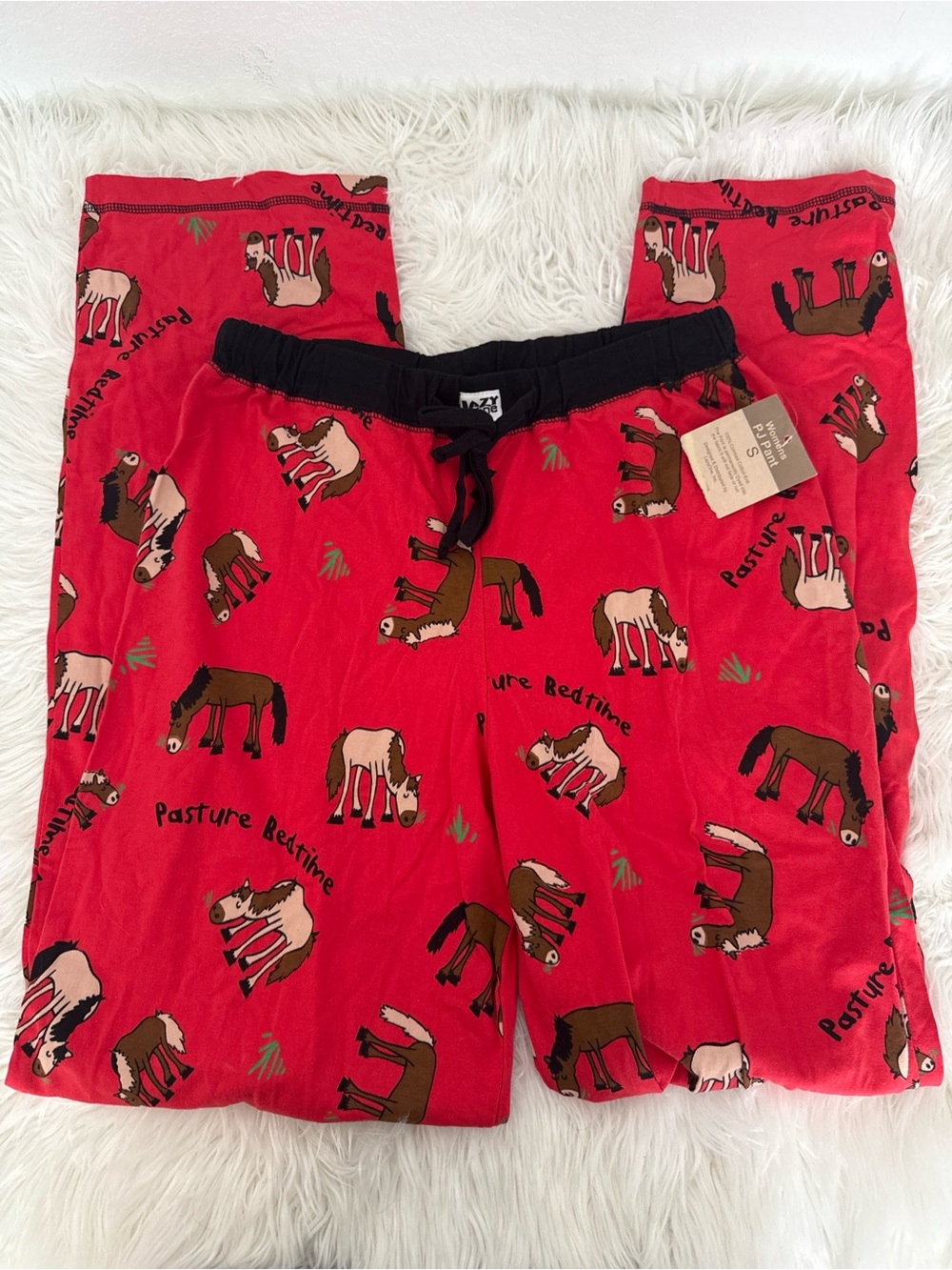 Lazy One Red Horse Print Pajama Pants